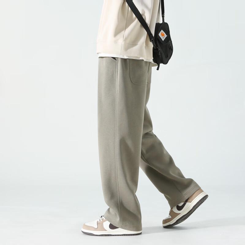 Dingfengbaoluo Men's High Street Straight-Leg Casual Sports Pants WH5609