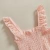 Baby Girl Rompers Ruffle Sleeveless Solid Color  Jumpsuit Suspender Pants Summer Kids Girls Overalls Outfits