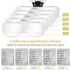 Magnifying Glasses, Rechargeable Led Light Lamp Head Loupe Headband Magnifier Eyewear Glasses Tool Repair Reading Magnifier