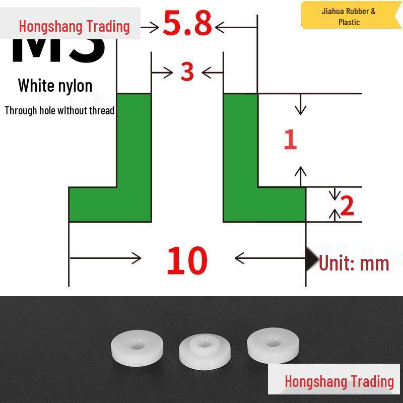 Step T-Shaped Nylon Insulating Bushing Washer, M3-M35 Thread Protection Spacer