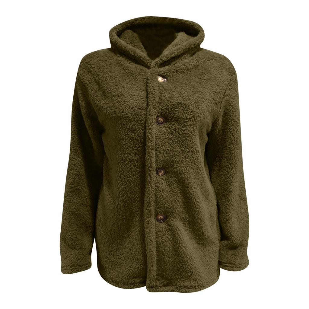 Hoodie For Men Oversized Hooded Coats Jacket Sweater Tops Outwear  Winter Button Down Cardigan
