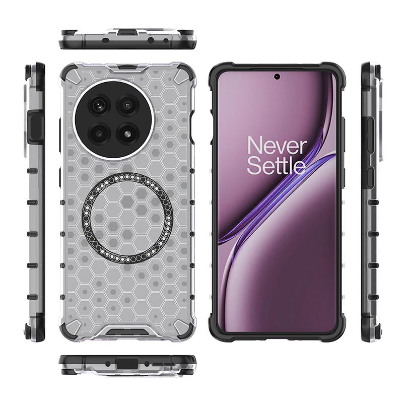 For OnePlus 13R 5G Magnetic Ring Back Cover Phone Case Magsafe Ring Wireless Charge Lens Protect Shockproof Coupe Cases