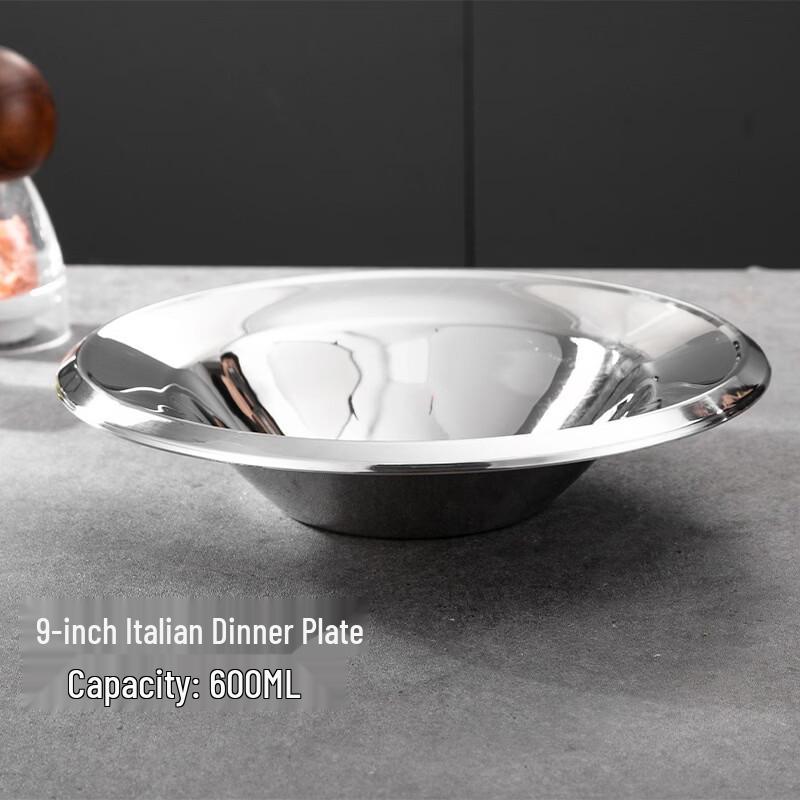 ZISIZ 304 Stainless Steel Italian Style Multi-purpose Serving Plate