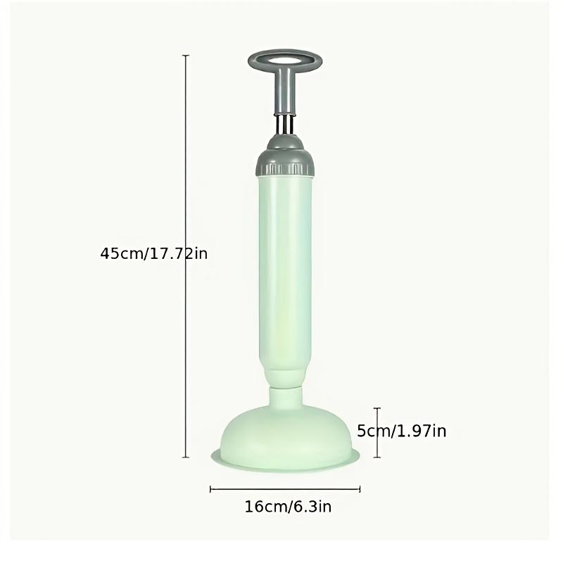 Flexible High-pressure Toilet Plunger, Manual Non-rechargeable Drain Pipe Clog Remover, Durable Plastic Pipe Dredging Equipment