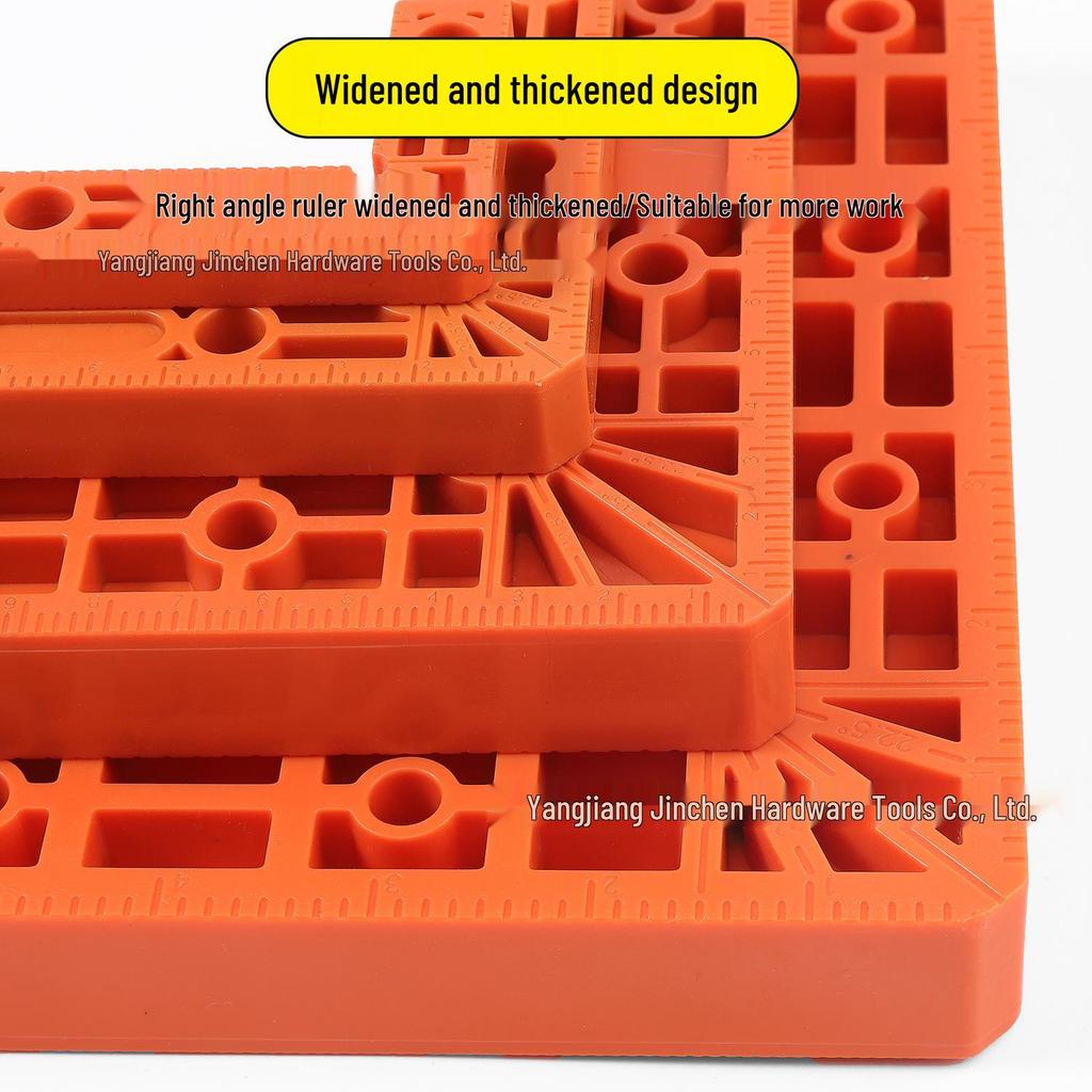 90 Degree L-Shaped Woodworking Clamp and Ruler for Panel Splicing