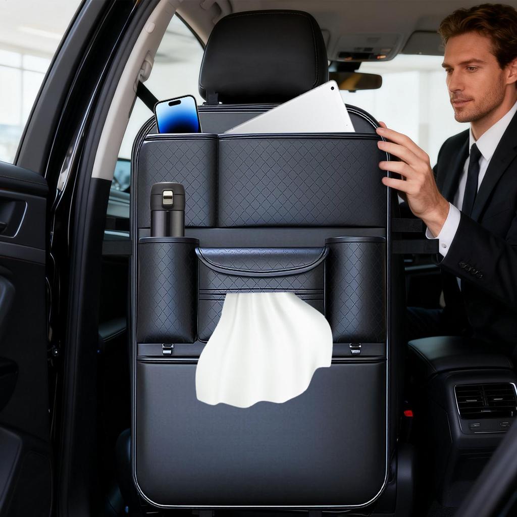 Organizér za sedadlo do auta Odolný proti poškrábání Velká kapacita Ochranné podložky na zadní stranu sedadla Pro přívěs Nákladní automobil Sedan Pickup Tablety