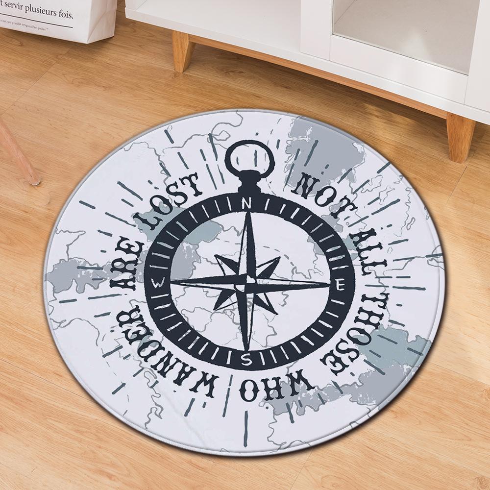 Tai Chi Round Carpet Computer Chair Mat Office Chair Floor Mat Door Mat Foot Mat