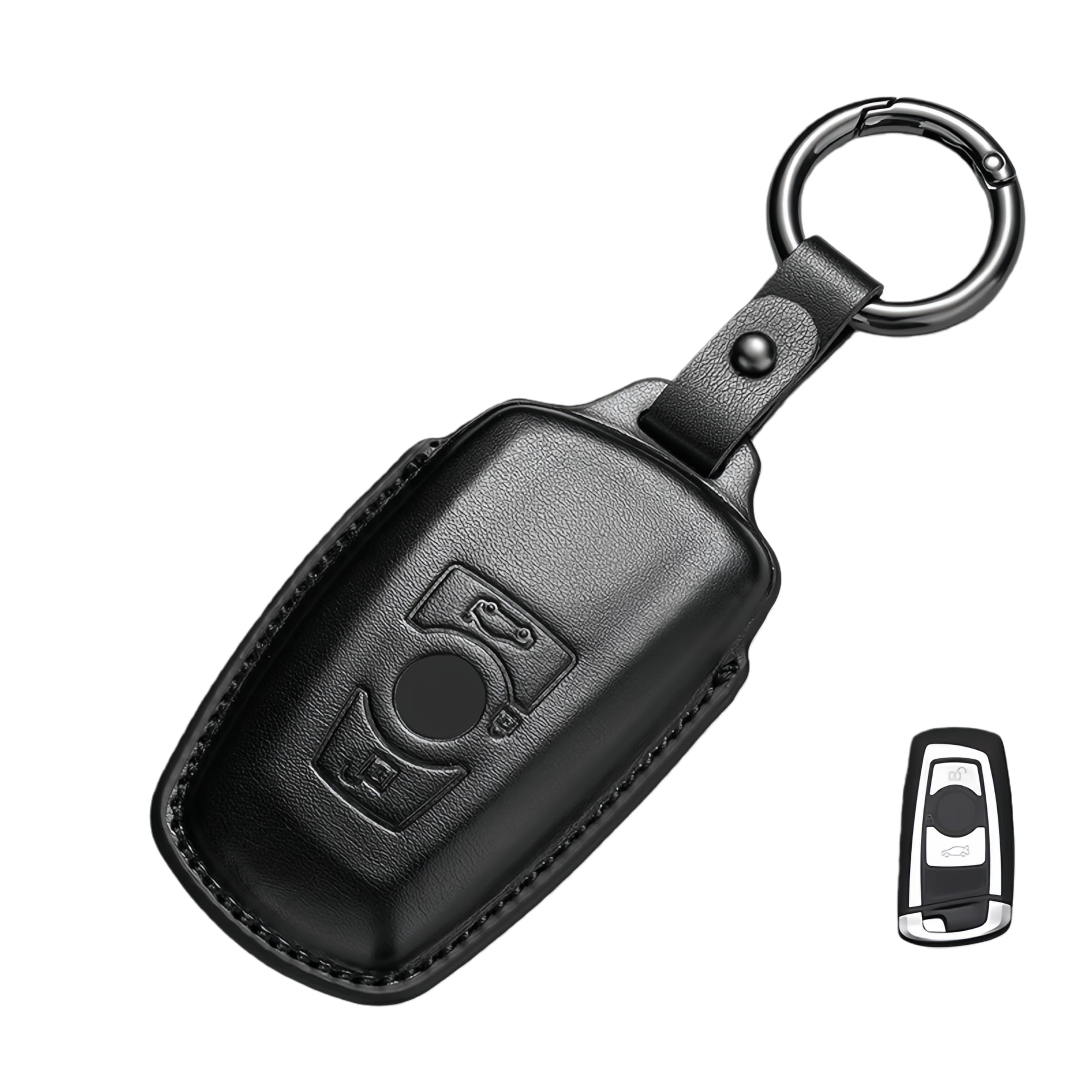 [Khgdfvw] BMW Key Case New Genuine Leather Key Cover Compatible