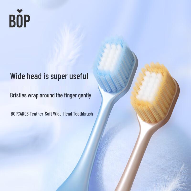 POP Research Cares Feather-Soft Wide Head Toothbrush