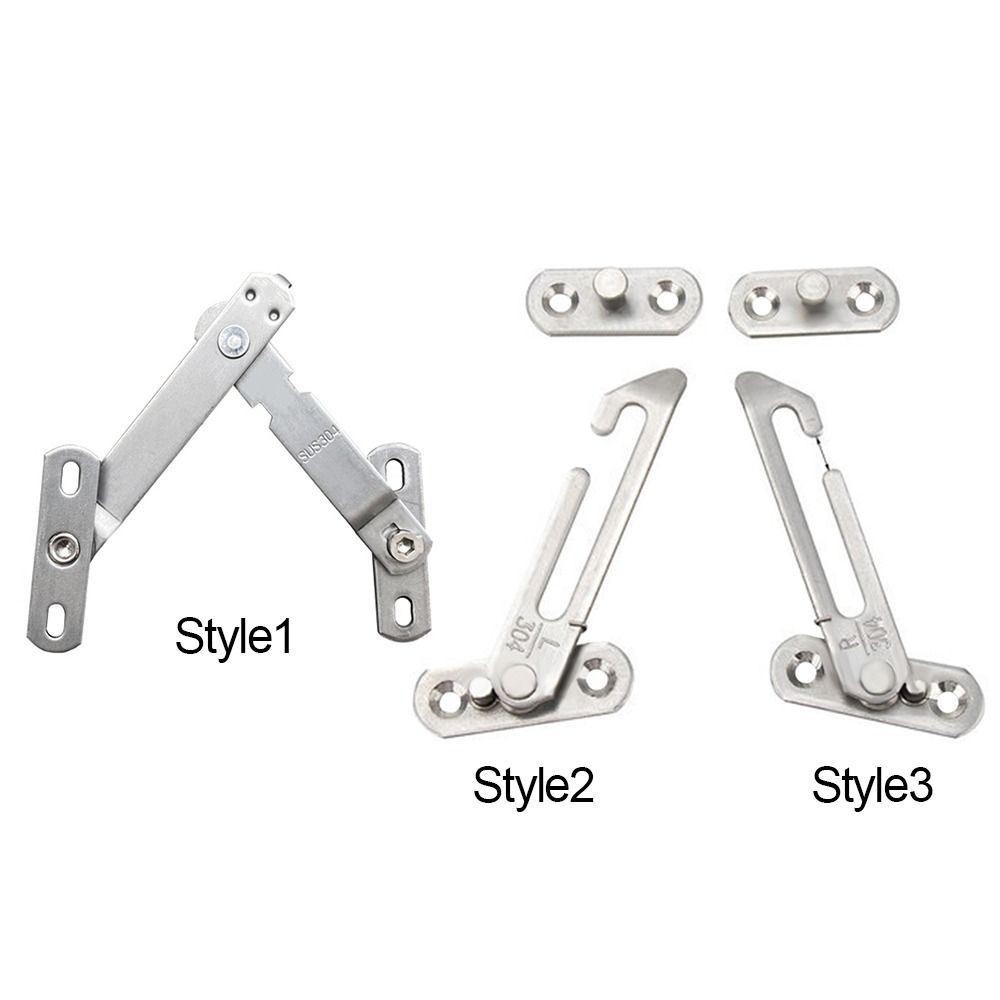 1Pc Stainless Steel Window Hook Latches Adjustable Window Protection Support Practical Casement Blocking Lock Protector Hardware