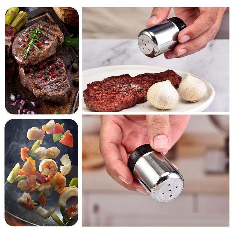 Edelstahl Gewürz Gläser Grill Salz Shaker Pfeffer Würze Flasche Hause Gewürze Lagerung Container Küche Zubehör