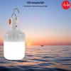 Rechargeable LED Camping & Emergency Light with USB, Hangable Design - Ideal for Street Stalls and Supermarkets