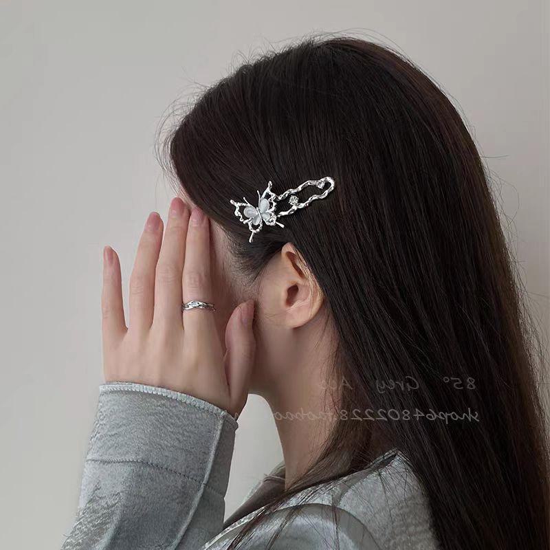 

Элегантная ретро-заколка-бабочка - изысканная заколка для челки из тюля для женщин