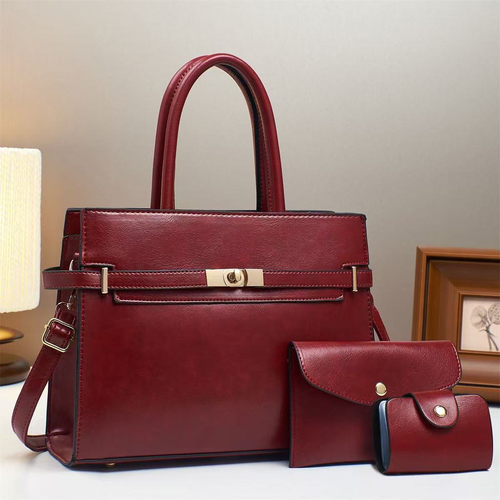 Minimalist Pu Crossbody Bag With Lock Closure For Daily Use