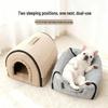Universal Enclosed Cat Bed: Thick, Warm, Washable Nest for Deep Sleep