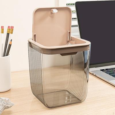 Desktop Mini Trash Can,Waste Basket Waste Bin,Household Home Small Garbage Bin with Lid for