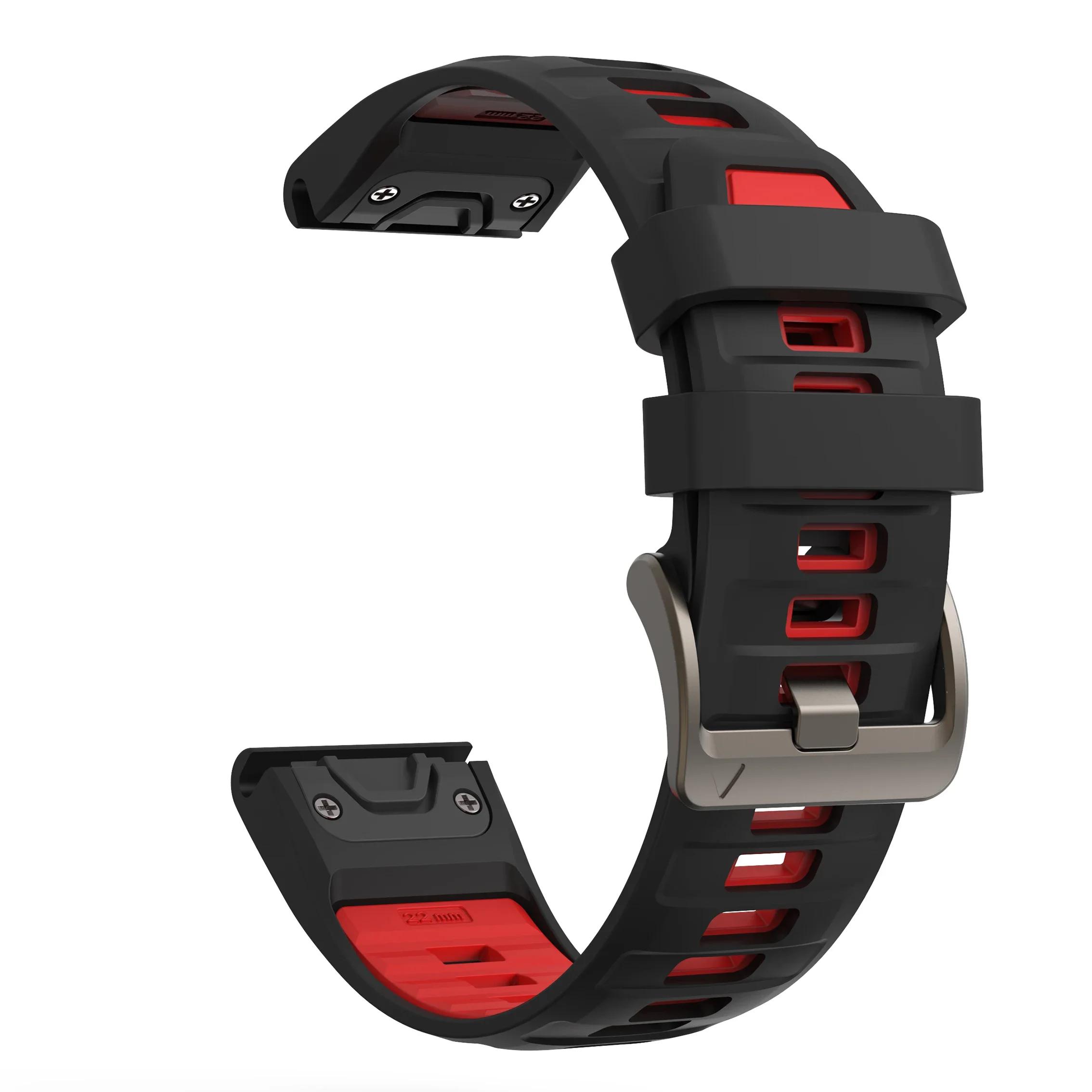 

22 26мм Ремінець QuickFit для Garmin Fenix 8 E 7X 7 6X 6 Pro 5X Plus 3HR Браслет Epix Gen 2 Enduro 3 Tactix Силіконовий ремінець QuickFit 22mm