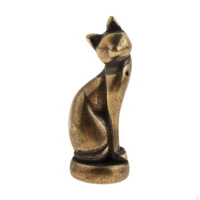 Animal Hinge Head Gift Ornament Figurine for Doors Living Room Office Cat