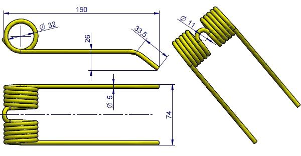 Palec Podbieracza Zastosowanie New Holland 80131673 Waryński