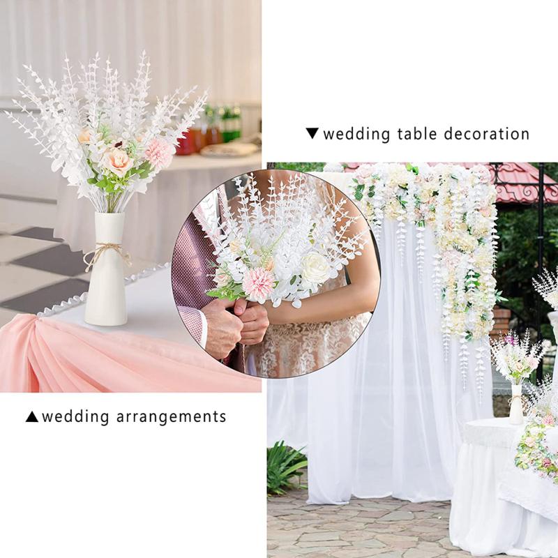 20pcs Artificial Eucalyptus Leaf Lightweight Flexible Faux Plants For Dining Room Bedrooms Bathrooms