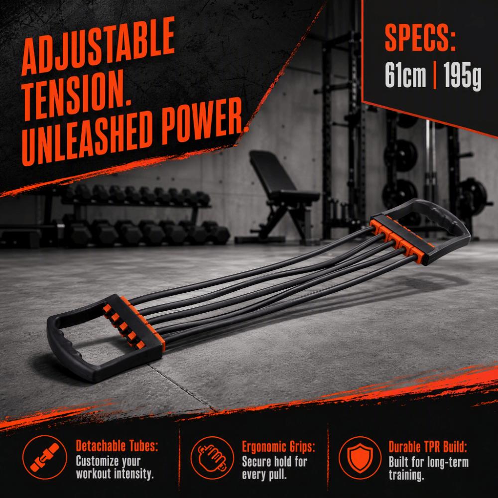 Detachable Design Chest Expander Elastic Band Chest Expander Rope Muscle Building Workout