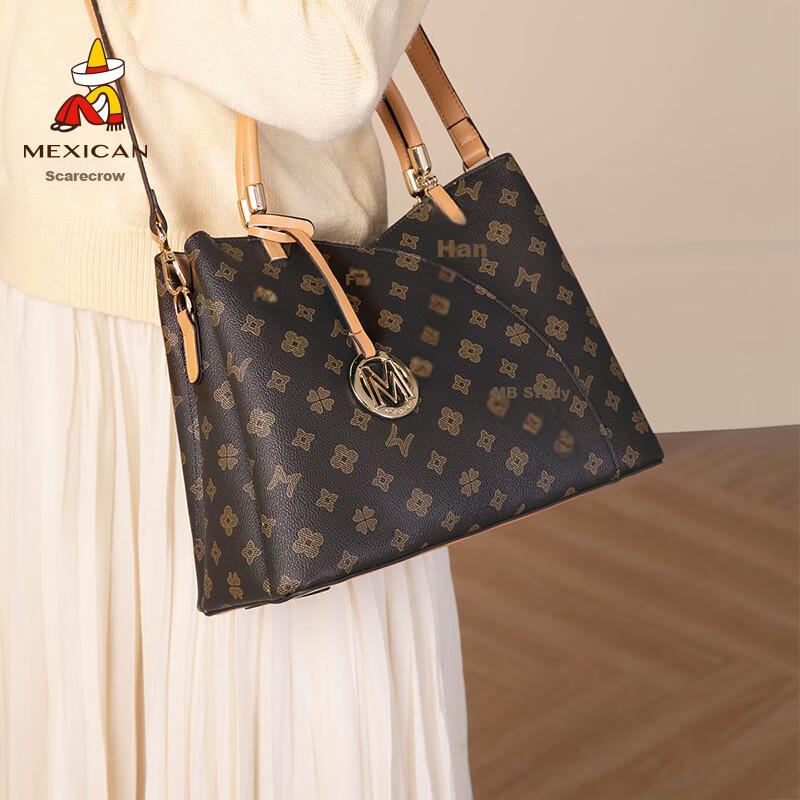 MEXICAN Crossbody Bag, Handbag, Versatile Tote Bag, Shoulder Bag, Brown