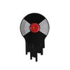 Retro Cassette Tape & Vinyl Record Skull Hand Enamel Pin Brooch