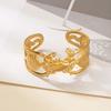Bohemian Crab Stainless Steel Cuff Bracelet for Women Oversized Irregular Seafish Open Bangle Summer Party Jewelry Gift