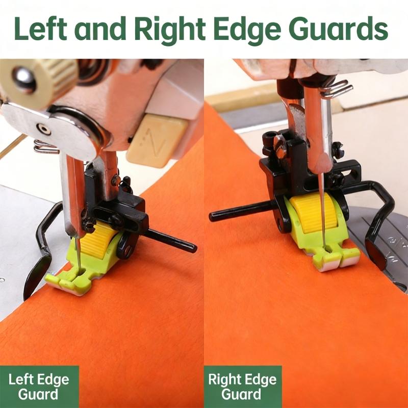 5-in-1 Mehrzweck-Rollsaumfuß mit linken und rechten Führungen Nähmaschinenfuß für Stoffschneiderei Quilting