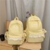 Zaino con Ricamo a Fiocco Pizzo di Nylon Borsa Scolastica per Studenti