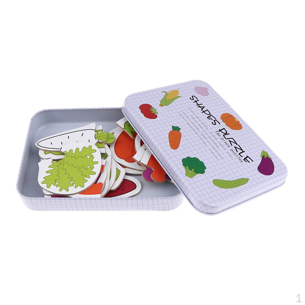 

2pcs Wooden Puzzle Peg Building Toys Educational Toy Vegetable