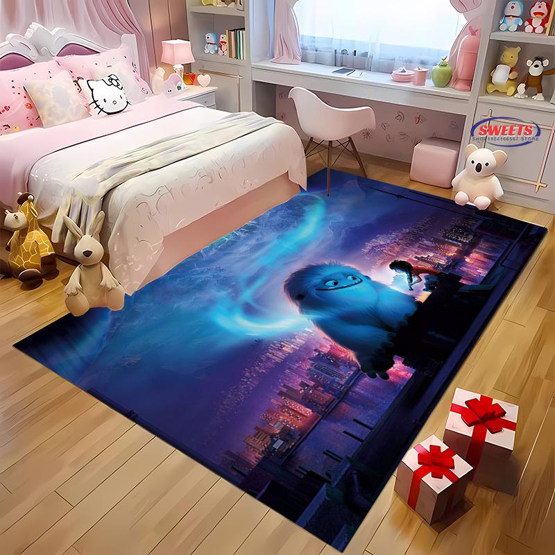 15 Sizes A-Abominable Burnish and Yi Cartoon Print Rug Mat for Living Room Bedroom Game Room Entrance Hall Home Art Decor Rugs