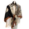 130 Square Scarves European Summer Silk Scarves Oil Painting Flower Printing Cotton Silk Scarves Women'S Spring Summer Decorative Scarves