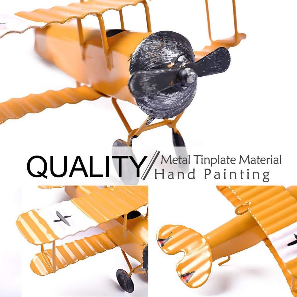 Retro Iron Small Airplane Model Ornaments Creative Iron Small Airplane Crafts Home Decorations