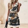 Plus Size Women Round Neck Sleeveless Tank Midi Dress Summer Daily Leisure Gown