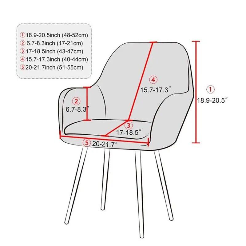 Elastic Curved Dining Chair Cover  High Armrest Chair Cover  All Inclusive  All Season Universal  Shaped Chair Cover