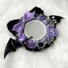 Cute Plush Badge Ornaments for 55mm 75mm Anime Pin Handmade Black Wings Mental Pins Holder Creative Goods Decoration Wholesales