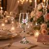 Enamel Clear Stemmed Cup Transparent Glass Goblet Drinkware Tall Glass  Christmas