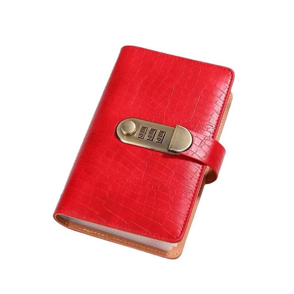 Solid Color Cash Budget Notebook with Password Lock Cash Envelopes Binder Money Saving