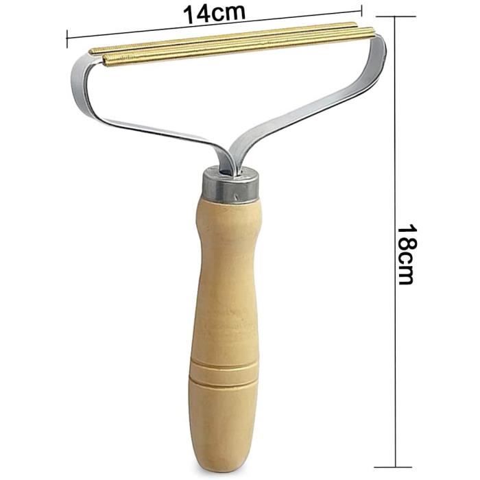 Brosse Anti Poil Manuel,Rasoir Peluches Pull,Anti-Peluches Fuzz,Brosse Anti,Lint Remover Fabric Sweater Lint,wood color
