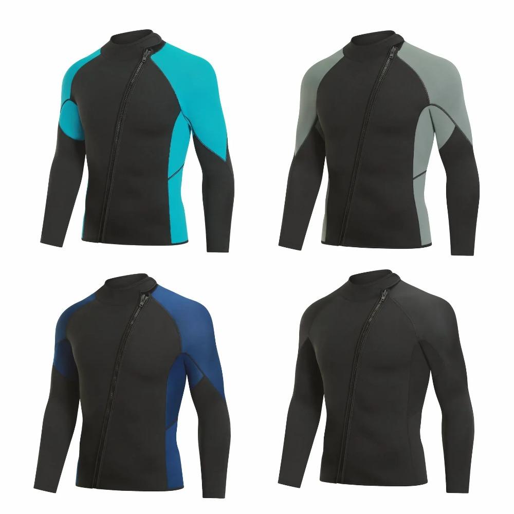 Tuta da Subacquea a Spacco Transfrontaliero 3mm Manica Lunga Protezione Solare Abbigliamento per Nuoto e Immersioni Calda Anti-Freddo Muta da Surf
