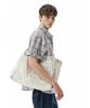 Sekeonmonollogeu Washed Cotton Appliqué Tote Bag [Lbeige]_Seac013Lbeige
