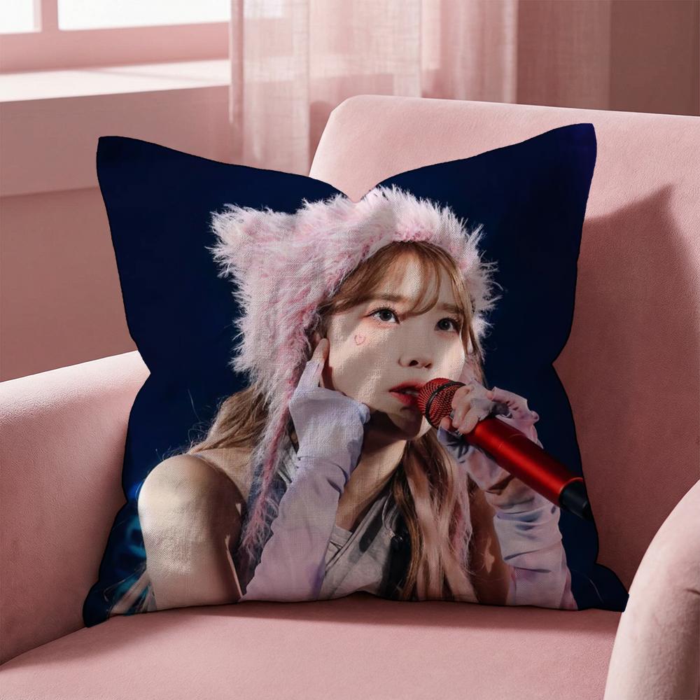 Корейская певица Ли Джи Ын I-IU Наволочка-подушка для разных случаев для дома и автомобиля - Двусторонняя, Мягкая и прочная для повседневного использования 30cmx30cm