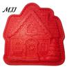 Festive Pattern Embosser Christmas Mini Pie Mold, Plastic Hand Press Kitchen Gadget for Cookies Durable Decorative Bakeware Pastries And Fondant Tool