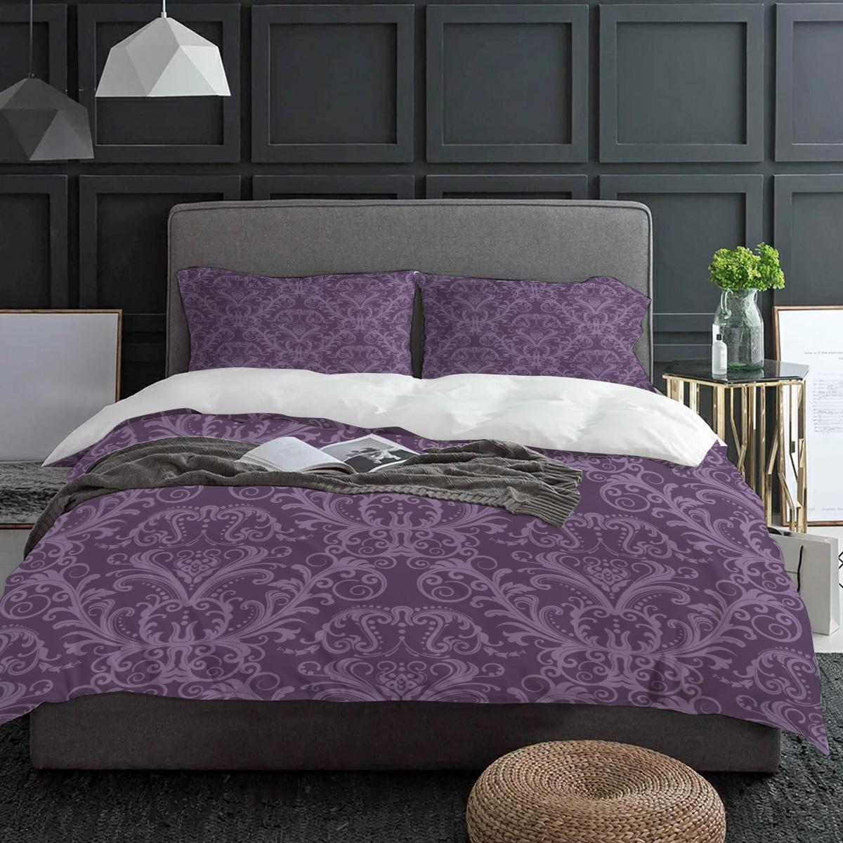 Baroka violeta Eiropas retro stila gultasveļas