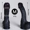 Realistic Black Dildo, Huge Thick Silicone Penis with Strong Suction Cup, Flexible Curved Design, Lifelike Texture, Adult Toy for Women & Couples