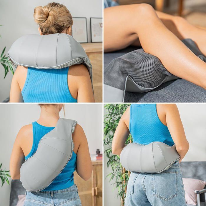 Masseur - CELLUSTOP - QIAO - Massage Shiatsu 4D - Intensité réglable - Chauffage infrarouge
