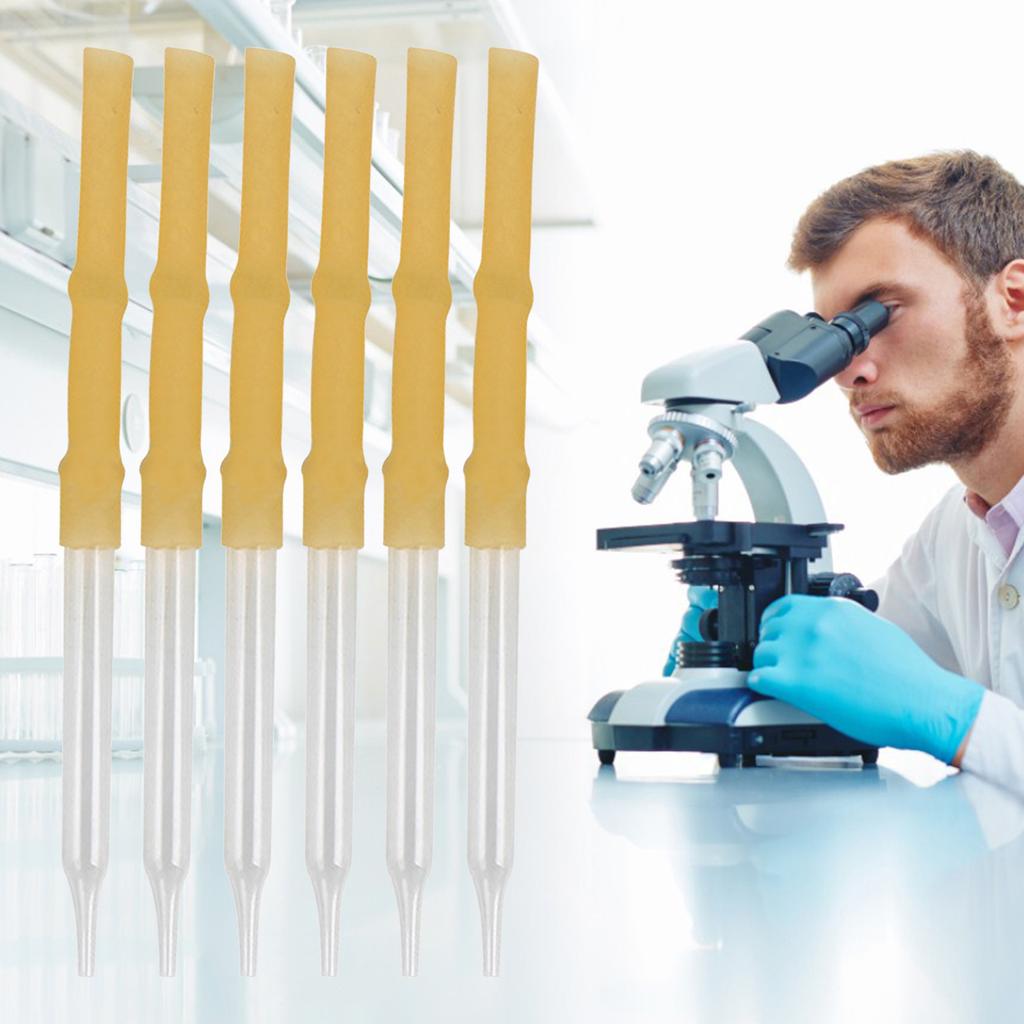 6 Pcs Alkaline Burette Glass Dropper Lab Liquid Transfer Pipette Pipettes Dropper Alkaline Burette Replacement Part