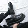 2025 Large Size Shoes, Teenagers Big Head Shoes, One-pedal Loafers, Small Thick-soled Heightening Leather Shoes, Men's Shoes