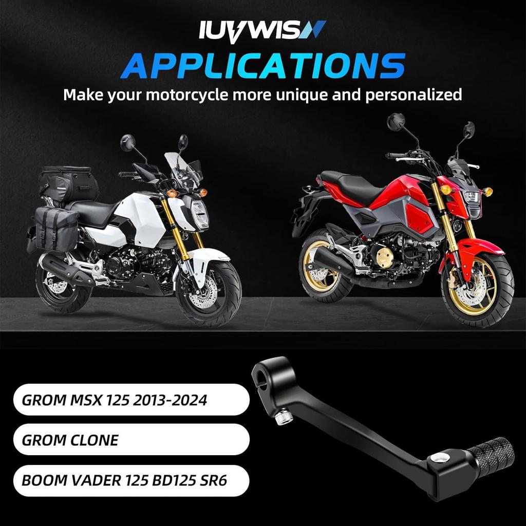 Motorcycle Folding Gear Shifter Shift Lever CNC For Grom MSX 125 2013-2024 Grom Clone Boom Vader 125 BD125 SR6 Black